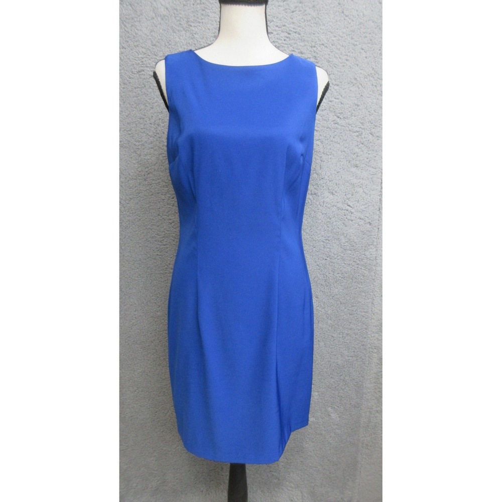 ALYX Sheath Dress Women 6 Blue Lined Stretch‎ Career Office Workwear Cocktail